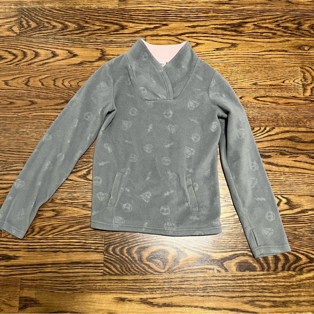 Athletic Works Gray and Pink Fleece Pullover
